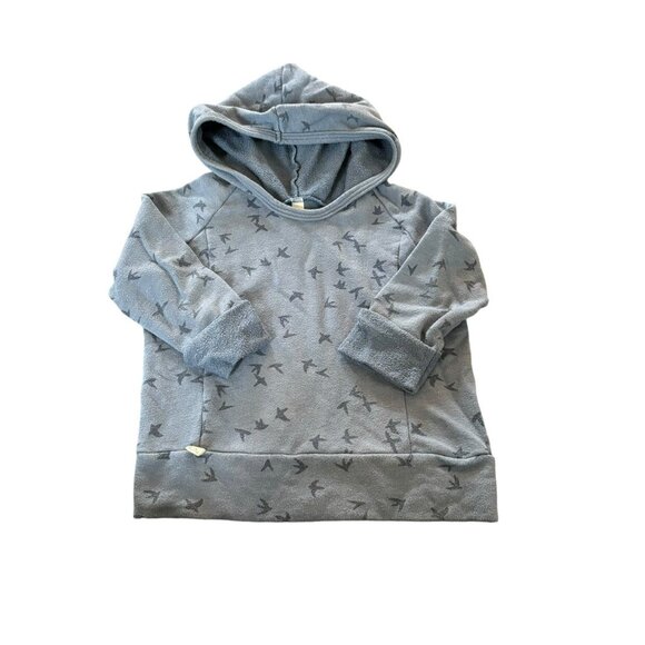 Childhoods Clothing Beach Hoodie Birds On Steel Blue Size 3T - Picture 1 of 4